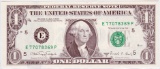 1988A error U.S. $1 green seal federal reserve banknote