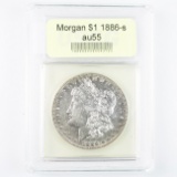 Certified 1886-S U.S. Morgan silver dollar