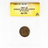 Certified 1901 error U.S. Indian cent
