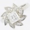 Estate 14K white gold diamond flower ring