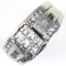 Estate 14K white gold diamond ring