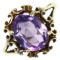 Estate 10K yellow gold amethyst ring