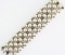 Estate sterling silver continuous beaded bracelet