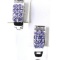 Pair of estate unmarked 14K white gold diamond & tanzanite earrings