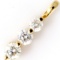 Estate unmarked 14K yellow gold diamond bar pendant