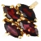 Estate 14K yellow gold rhodolite garnet ring