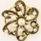 Vintage 14K yellow gold pearl pin/pendant