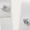 Pair of estate 14K white gold diamond stud earrings