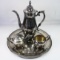 Estate 4-piece 1883 F.B. Rogers Silver Company silver-plated tea set