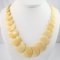 Estate genuine ivory disk necklace