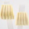 Pair of estate genuine ivory grooved earrings with gold posts