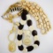 Lot of bone jewelry & figurines