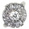 Art Deco 14K white gold diamond ring