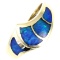 Estate 14K white gold opal doublet inlay ring