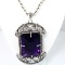 Estate sterling silver amethyst necklace