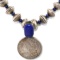 Estate .900 coin silver & lapis necklace