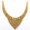 Estate 21K yellow gold Indian necklace