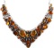 Estate sterling silver amber necklace