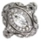 Vintage 14K white gold diamond ring