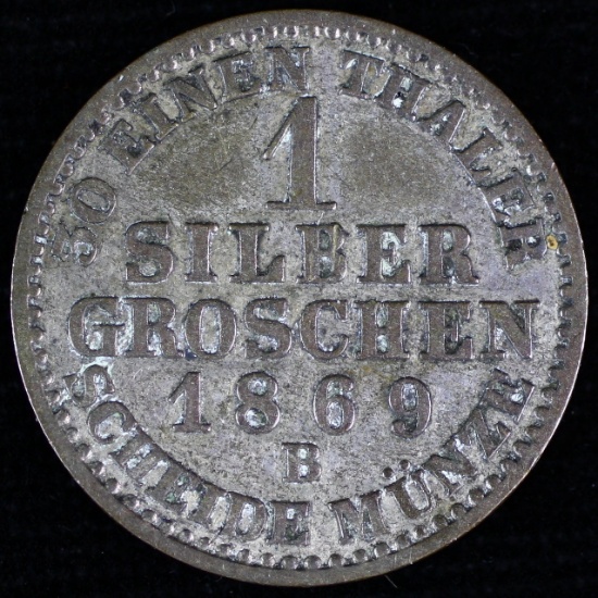 1868B Prussia [German States] 30 einen, 1 silver groschen