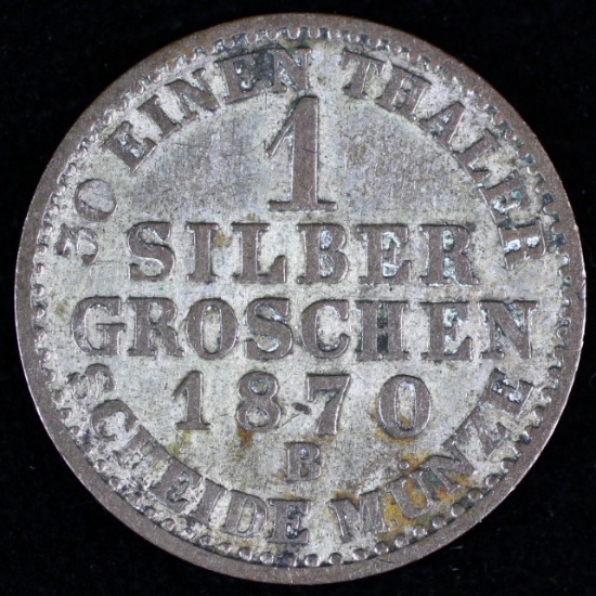 1870B Prussia [German States] 30 einen, 1 silver groschen
