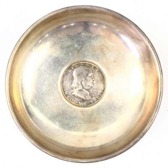 Vintage 1954 Franklin half dollar sterling silver bowl