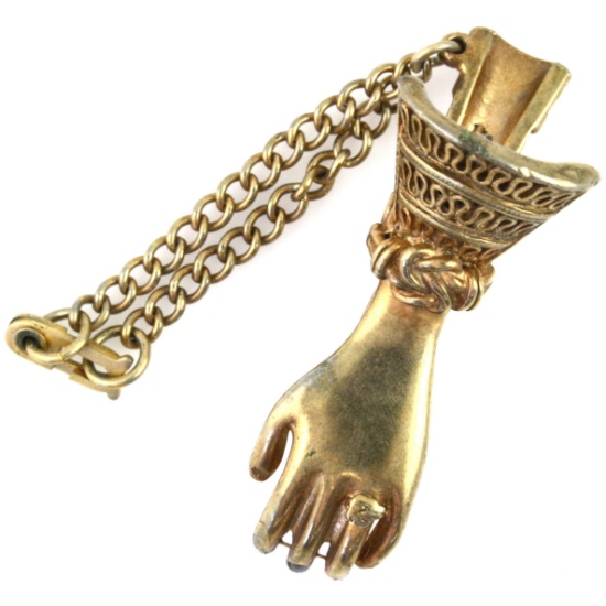 Vintage gold-filled glove clip