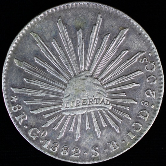 1882-Go Mexico silver 8 real