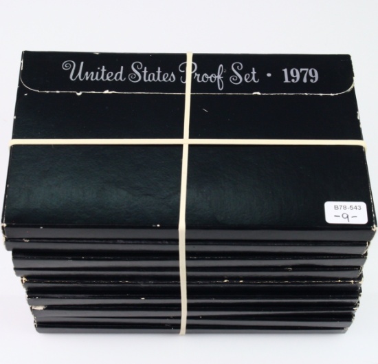 Lot of 9 1979 U.S. proof sets