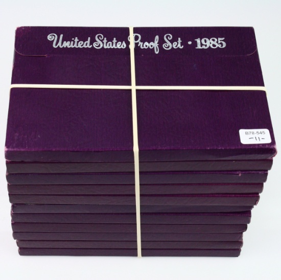 Lot of 11 1985 U.S. proof sets