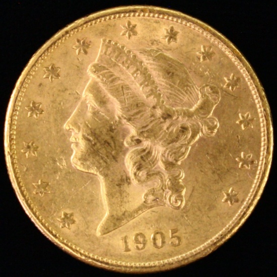 1905-S U.S. $20 Liberty head gold coin