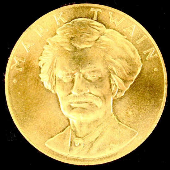 1981 Mark Twain American Arts Commemorative Series gold medallion
