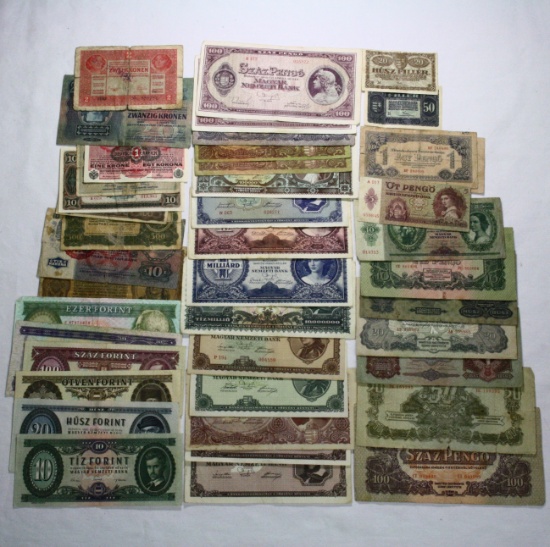 Collection of 42 pieces of 20th century Austria & Austro-Hungarian Empire banknotes