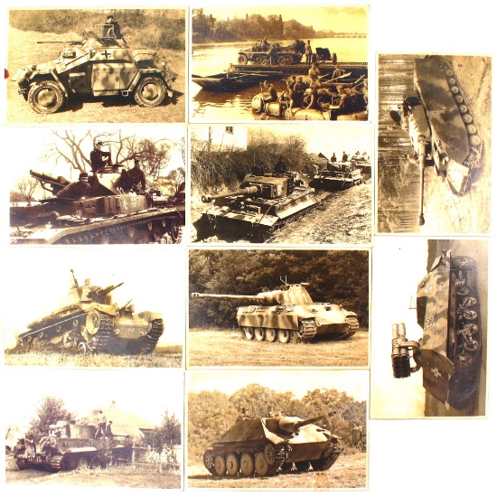 Collection of 10 Nazi Germany armored vehicle photo cards