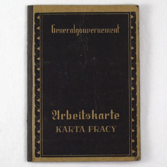 Nazi Germany civilian "work card" booklet