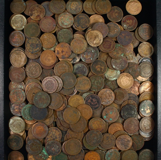 Lot of 250+ cull U.S. Indian cents