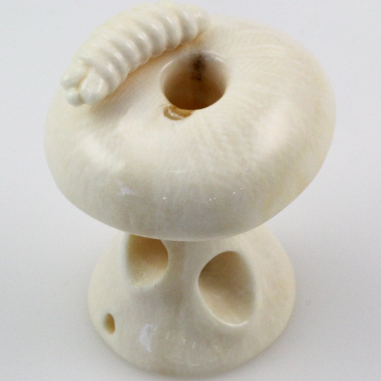Genuine hand-carved ivory turtle figurine