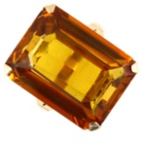 Estate 14K yellow gold golden topaz ring