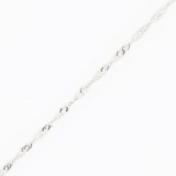 Estate 18K white gold Singapore chain