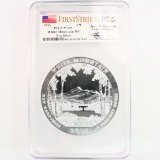 Certified & autographed 2013 U.S. 5oz silver White Mountain National Park quarter