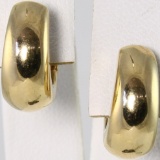 Pair of estate 14K yellow gold circular earrings