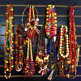 Lot of 50 estate mostly wooden fashion necklaces