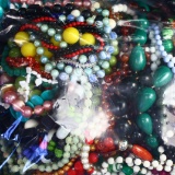 Lot of  60 estate mostly plastic necklaces