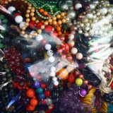 Lot of  60 estate mostly plastic necklaces