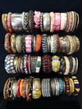 Lot of 90 estate fashion bracelets