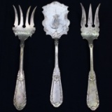 Lot of 3 vintage B. Wiskemann silver-plated serving pieces