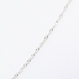 Estate 14K white gold rope chain