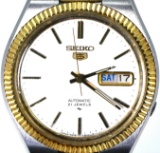 Estate Seiko 5 Automatic 21-jewels two-tone man’s wristwatch