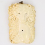 Estate carved bone pendant