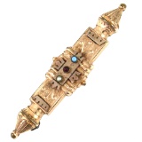 Antique ornate yellow gold-filled pin
